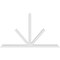 Ekena Millwork Saratoga Architectural Grade PVC Gable Bracket, 96"W x 56"H x 4"D x 4"F, 14/12 Pitch GBP096X56X0404SAR00 - alternate 3